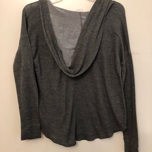 Grey hoodie with cross detail